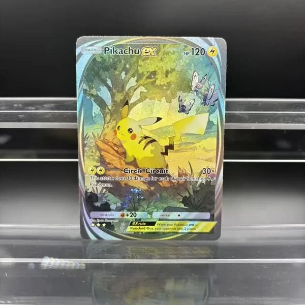 Самодельная коллекционная карта TCG POCKET EX Пикачу, Мью, Целеби, Арцеус. Классическая игровая аниме-карта, подарочная игрушка