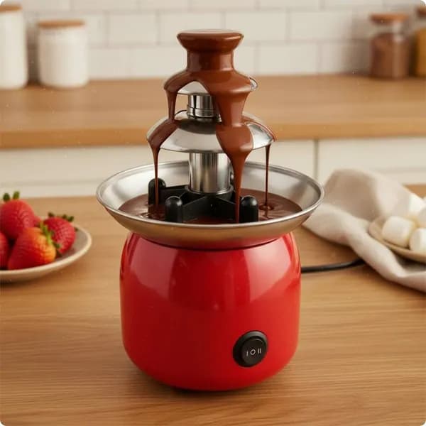 Шоколадный фонтан с тремя ярусами, красный, 110V EU 220В 120