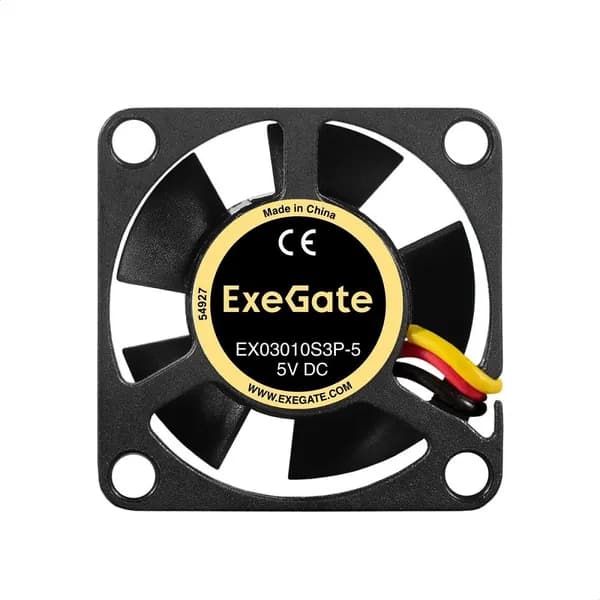 EXEGATE Вентиляторы EX295190RUS Вентилятор 5B DC EX03010S3P - 5 30x30x10 мм, Sleeve bearing подшипник скольжения , 3pin, 9000RPM, 25dBA