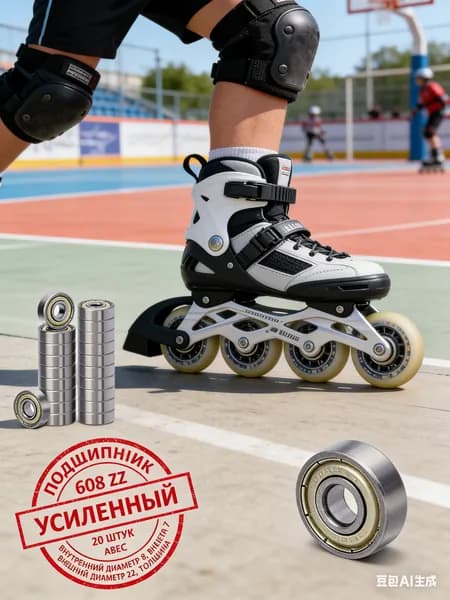 20 шт подшипников ABEC-7 608 ZZ для скейтборда и роликов Качественная подшипниковая сталь Для самоката