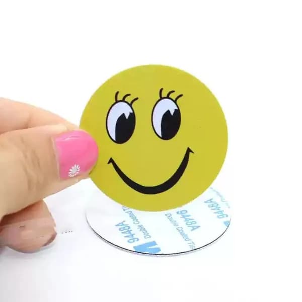 Ключ для домофона T5577 метка наклейка 40 мм на мобильный телефон (1шт) RFID 125kHz EM-Marin - перезаписываемая заготовка из ПВХ для копирования бесконтактных брелков и карт .