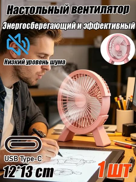 вентилятор 2605231938331393, розовый