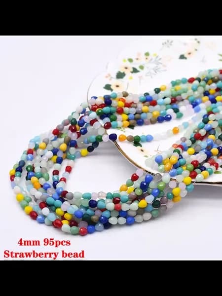Бусины Strawberry 4 мм, 95 шт, Цвет 10