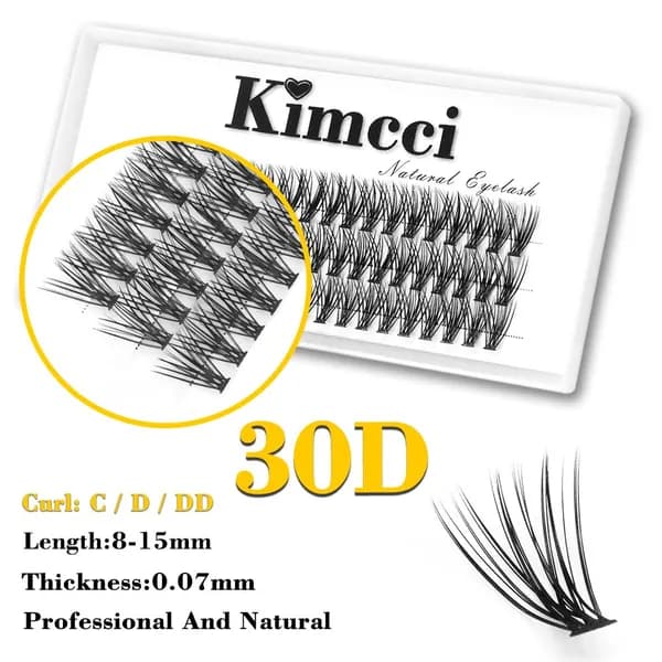 Kimcci-BK/CXM-30D-D9mm/ 60 пучков естественного наращивания макияжа накладные ресницы / профессиональные накладные реснички