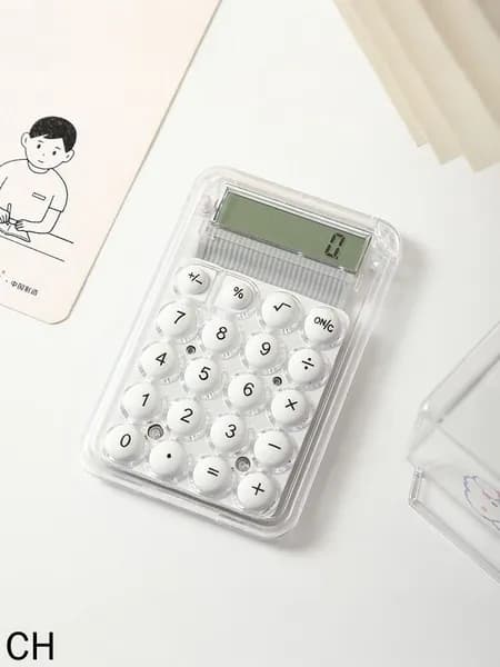 Мини-калькулятор, 8-разрядный ЖК-дисплей, прозрачный портативный калькулятор для студентов