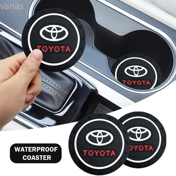 2 шт. силиконовые нескользящие подставки под стакан для Toyota, коврики в подстаканник, защита от царапин, универсальные для авто