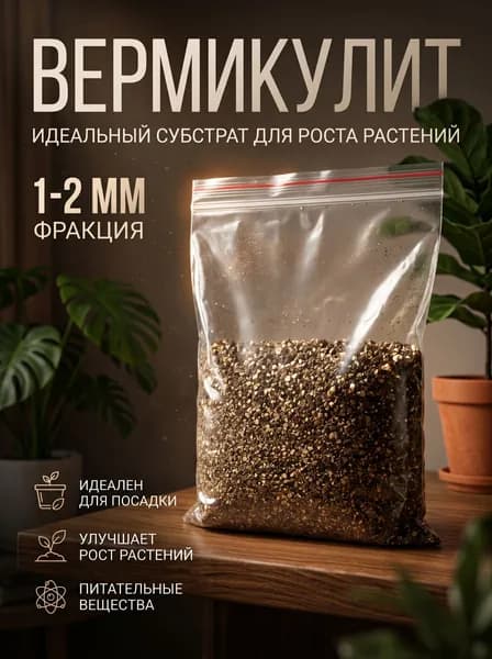 Вермикулит мелкий, 70 грамм, (0,5 литра)