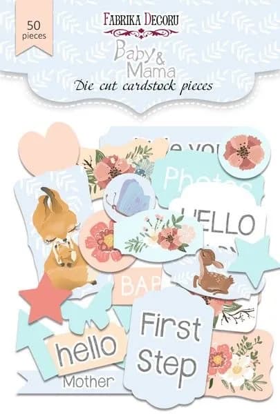 Набор высечек Fabrika Decoru коллекция "Baby&Mama" 50 шт, FDDCS-04052-1