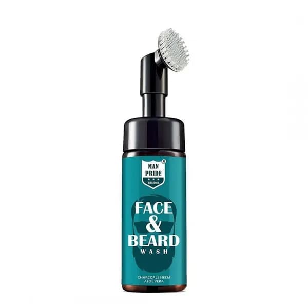 LUSTER Man Pride Charcoal Face & Beard Wash Face Wash Мужская пенка для умывания с древесным углём для лица и бороды 100мл