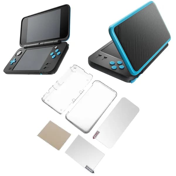 Чехол и защитные плёнки для Nintendo New 2DS XL, прозрачный, из поликарбоната