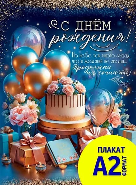 Плакат "С Днем Рождения!"