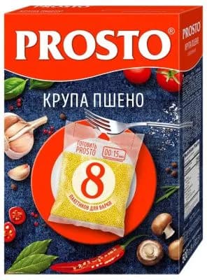 крупа пшено Prosto в варочных пакетиках 62.5г*8пак Националь(Ангстрем Трейдинг ООО)