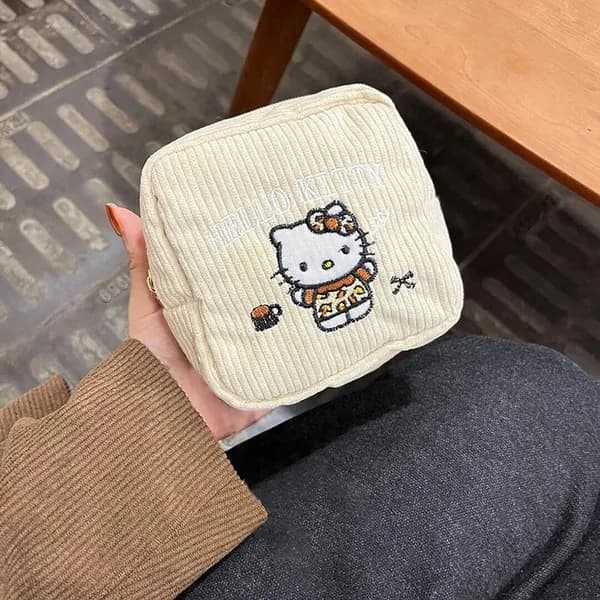 Sanrio вышитый вельветовый косметический мешок