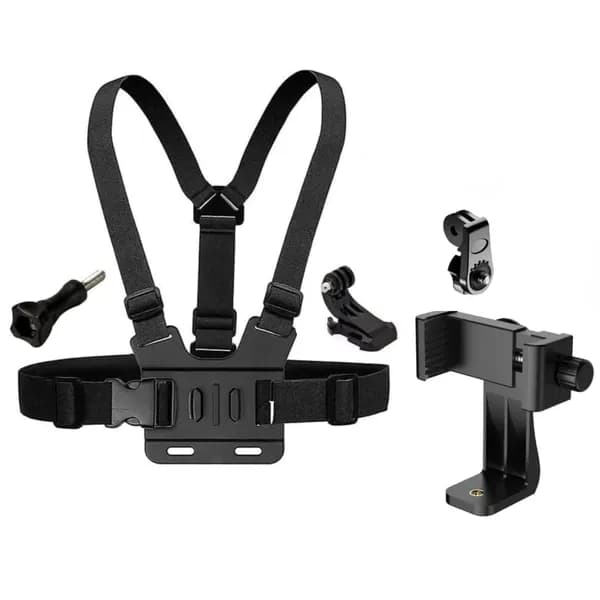 Регулируемый грудной крепёж для экшн-камер GoPro и смартфонов с поворотным держателем на 360