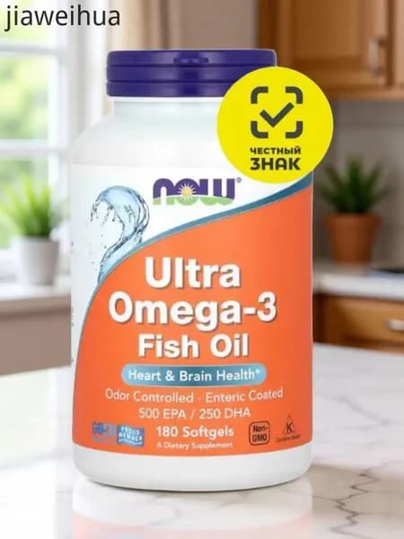 NOW Foods, Ultra Omega-3, рыбий жир с омега-3, 180 капсул