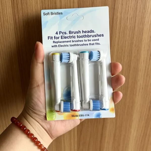 4 шт.Сменные насадки для электрических зубных щеток Oral-B, кроме моделей iO, Sonic и Pulsonic