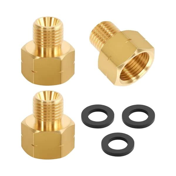 Латунный газовый переходник 3/8" внутренняя на 1/4" наружная поверхность
