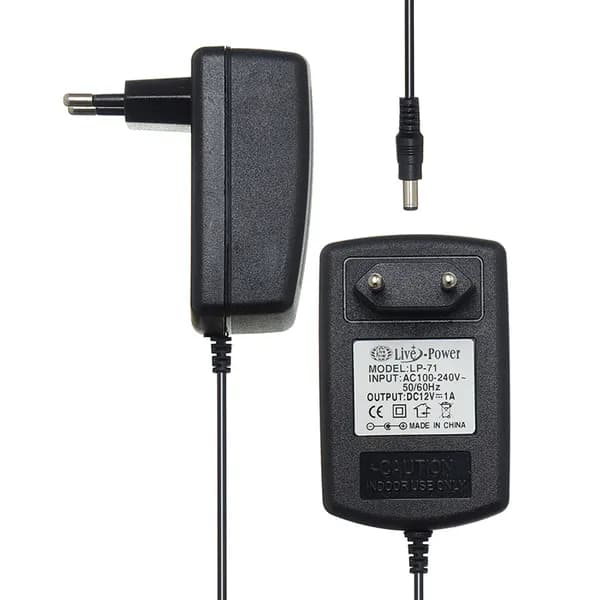 Блок питания Live-Power 12В, 1A LP71, штекер 5.5мм * 2,1 мм, адаптер питания 12V/1A