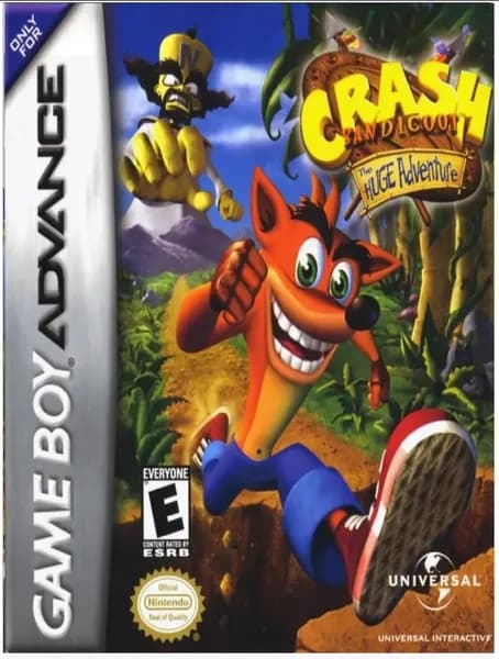 Игровой картридж Crash Bandicoot the Huge Adventure (Крэш Бандикут - грандиозное приключение) GBA, рус.версия 64K-046