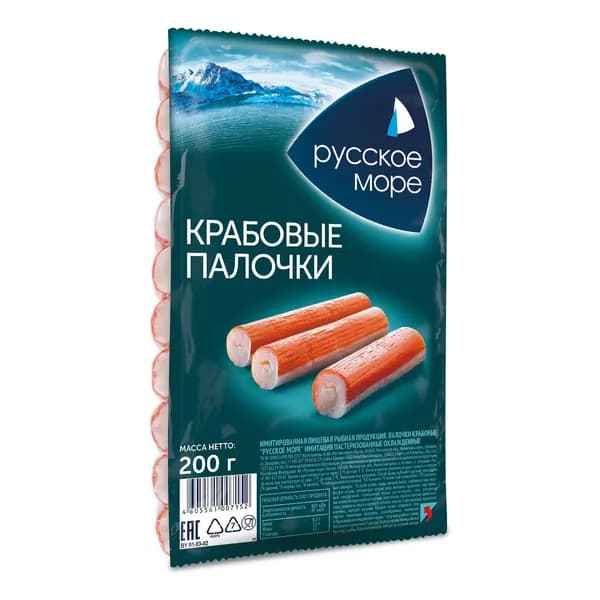 Крабовые палочки Русское море 200 г