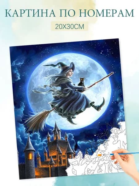 Картина по номерам на холсте с без подрамником 20х30 / "волшебник"
