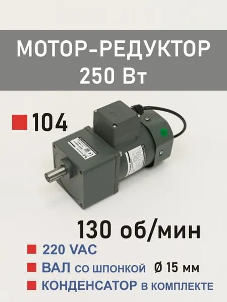 100YS250WGV22H 100GF10H мотор-редуктор 250 Вт 130 об*мин 220 В переменного тока