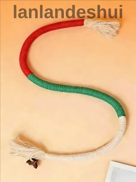 Игрушка для кошек из кошачьей мяты, жевательная верёвка, зелёная и красная