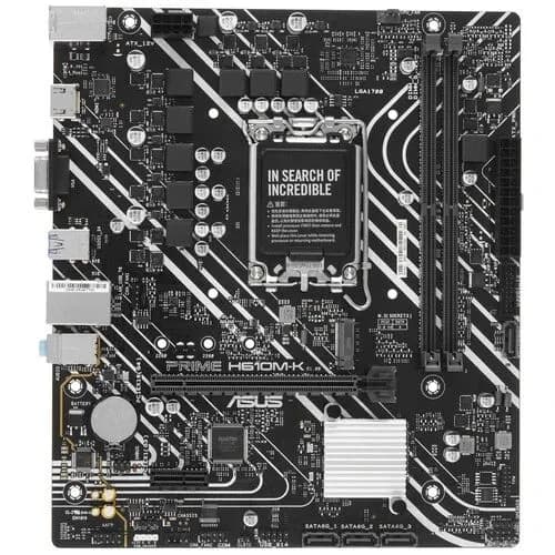 ASUS PRIME H610M-K [LGA 1700, Intel H610, 2xDDR5-5600 МГц, 1xPCI-Ex16, 1xM.2, Micro-ATX], Материнская плата