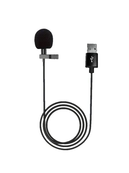 Микрофон Микрофон петличный, всенаправленный, (USB Тип-A), черный, черный