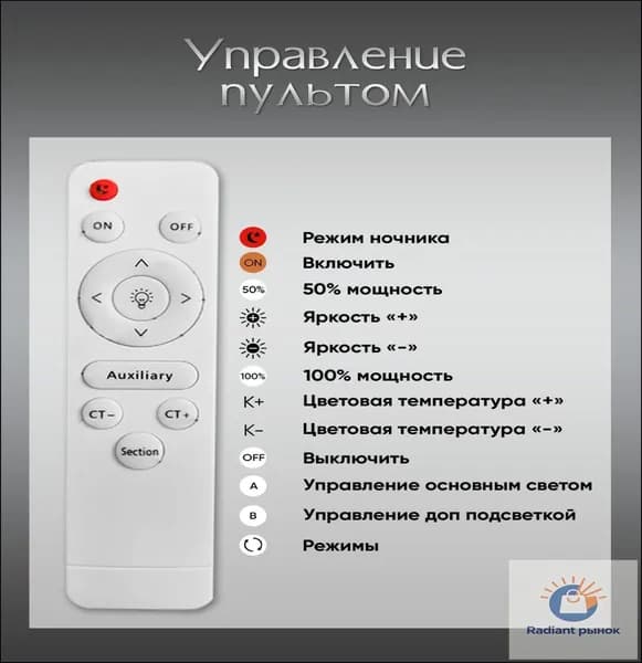 Потолочный светильник, LED, 90 Вт