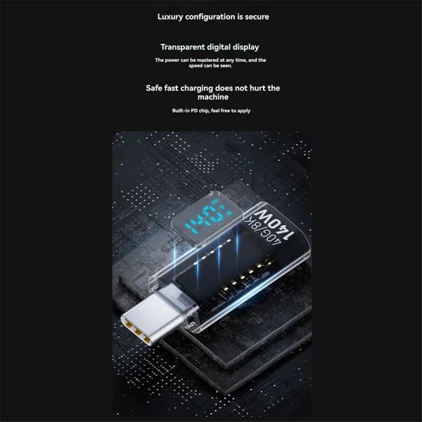 Адаптер USB C, Светодиодный Дисплей, Измеритель Мощности, Тестер, Синий