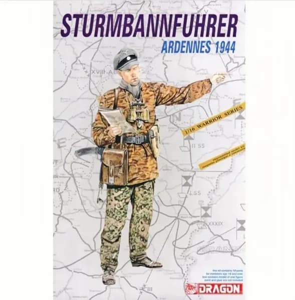 DRAGON 1602 1/16 WWII Sturmbannfuhrer Ardennes 1944 Пластиковые модели солдат