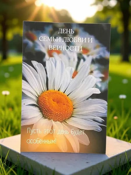 Открытка №5 "С днем семьи" 10*15