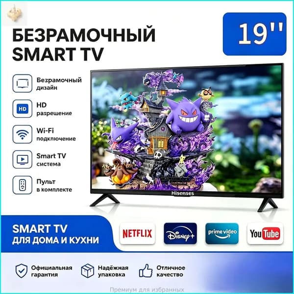 Телевизор 19″ 4K UHD