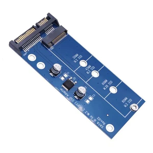 -Адаптер NGFF M.2 Адаптер M2-SATA .2-SATA SSD Карта расширения B Поддержка ключа 30/42/60/80 мм Синий