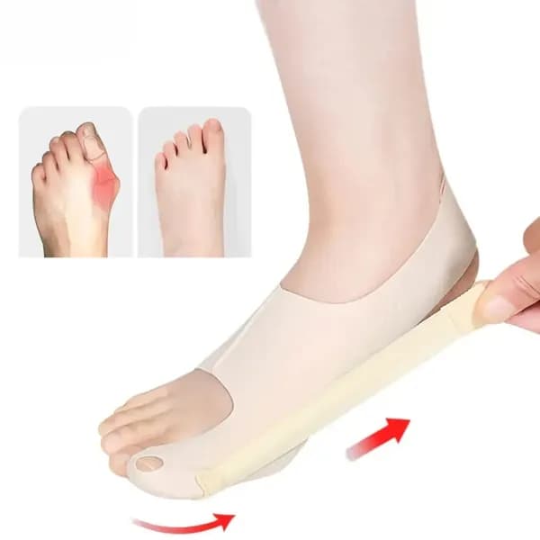 Корректор Hallux Valgus, гелевый разделитель для пальцев, носки для устранения боли в косточке на ноге, дневные, с поддержным свода стопы, Левый размер XL