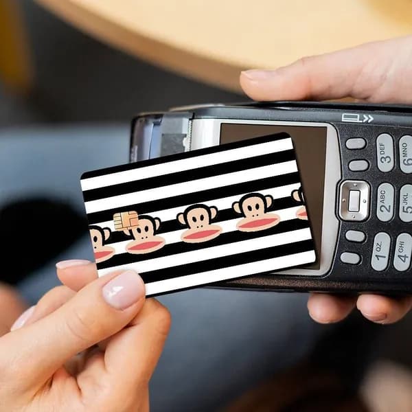 Логотип Пола Франка Logo Paul Frank Наклейка на банковскую карту, водостойкая антицарапинная защитная
