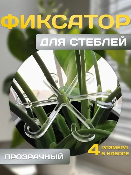 Опора для сбора стеблей комнатных растений 4 штуки прозрачная