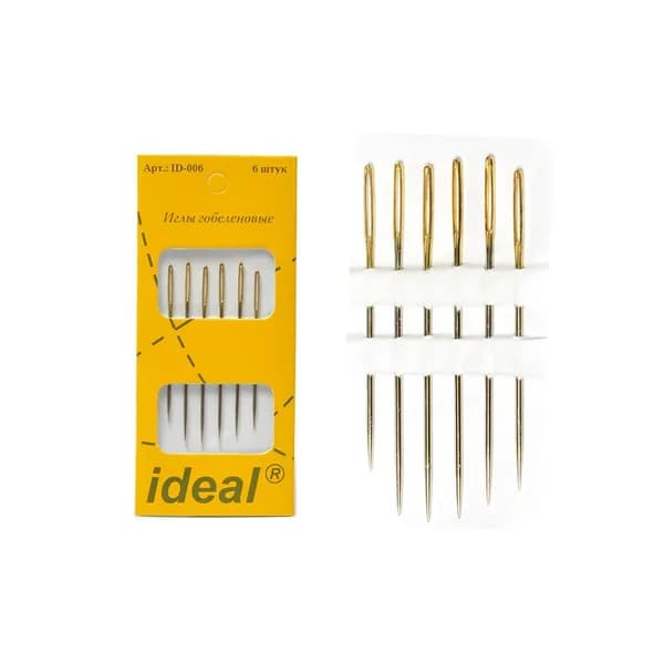 Иглы для шитья IDEAL гобеленовые 300T1 6шт