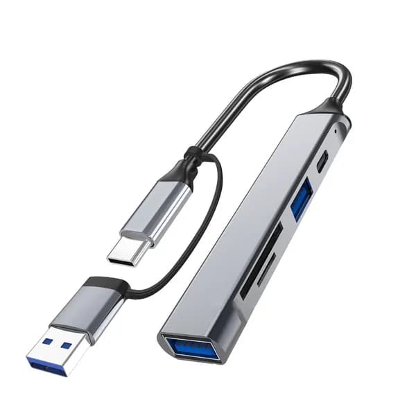 USB C HUB 5 в 1, Серый