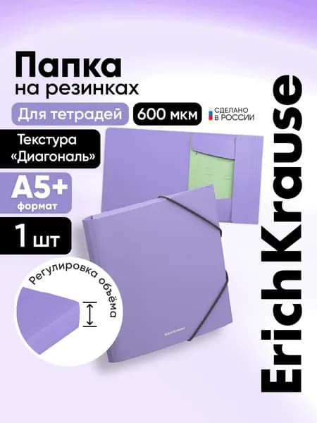 Папка для тетрадей на резинке А5