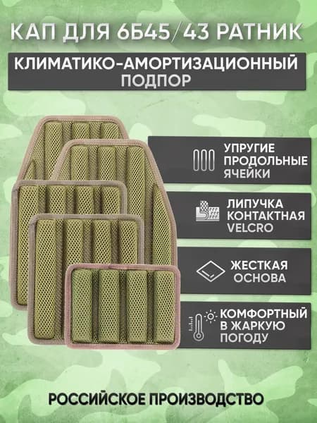 Капы для бронежилета Ратник 6б45, тактические военные на бронированный жилет для защиты тела 5 шт