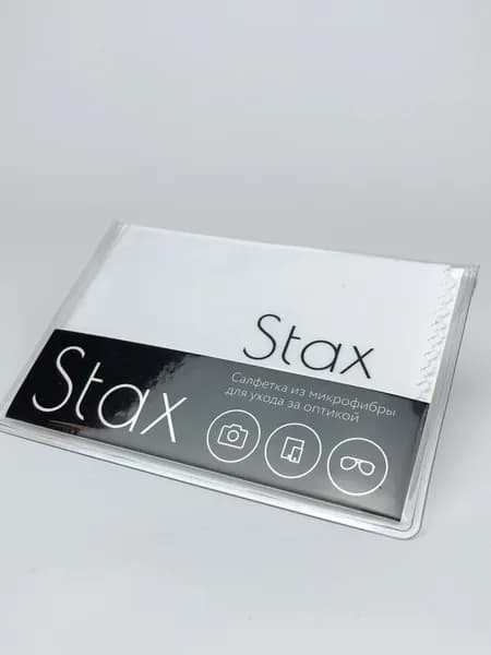 Салфетка для очков очищающая из микрофибры Stax, белая, 15х18см
