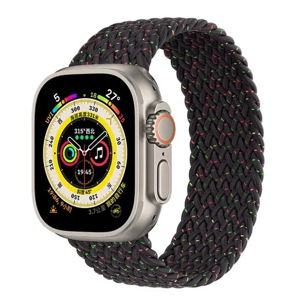 Pемешок для apple watch для часов нейлоновый,ремешок для смарт часов Apple Watch Series 1-11 , SE 38mm 40mm 41mm 42mm(Series 10 11), размер M (145MM)