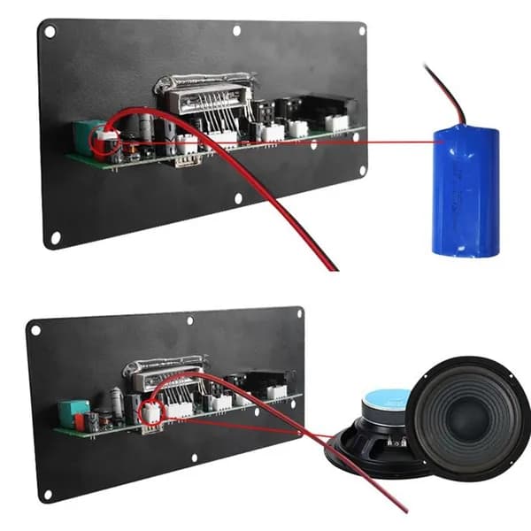 Плата Усилителя Bluetooth Audio 15 Вт С Портативным Динамиком FM BT