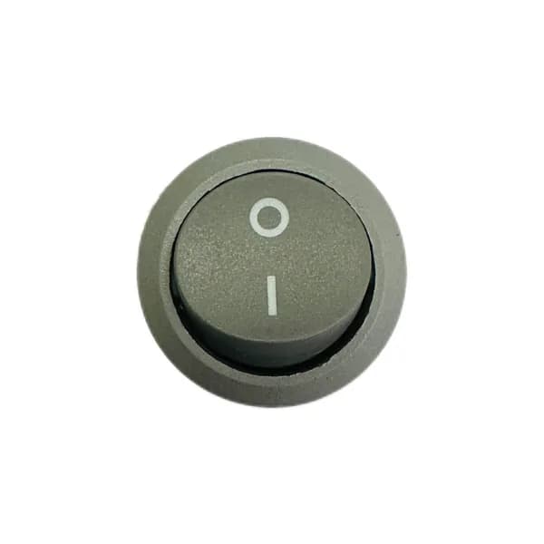 Переключатель клавишный двухпозиционный на 15А, CANAL ELECTRONIC, ON-OFF, 15A-250 V, серый, без подсветки, MR3-210-R5-AAWW для обогревателей и конвекторов