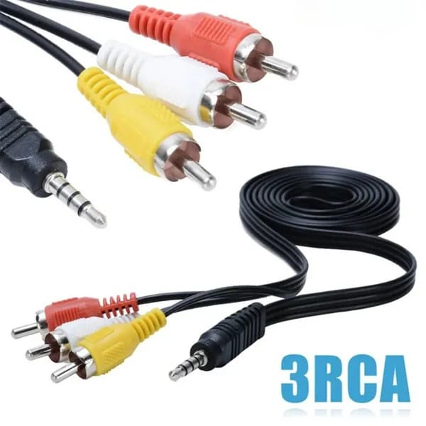 Аудиокабель 3.5 мм/RCA, черный