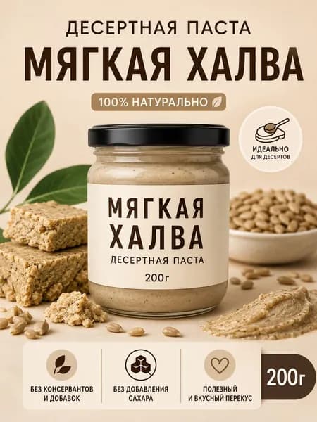 Десертная паста "Мягкая халва" 200г