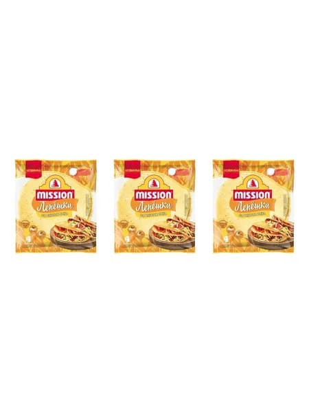Mission Лепешки пшеничные Со вкусом сыра, 20 см, 4 шт, 166 г, 3 уп