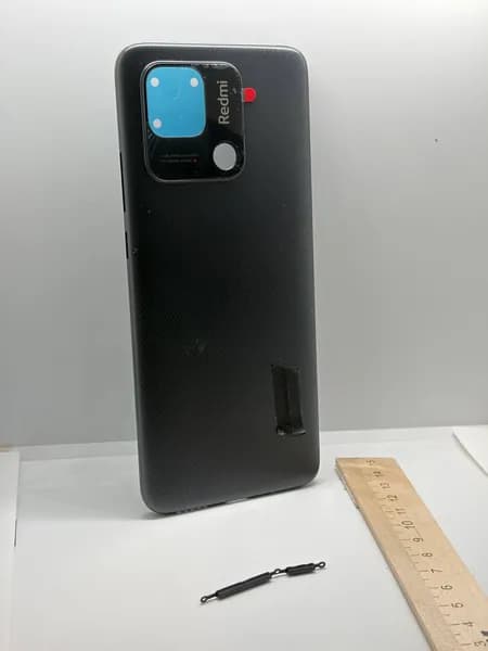 Задняя крышка для Xiaomi Redmi 10C Графитовый серый Graphite Gray + Кнопки громкости и включения